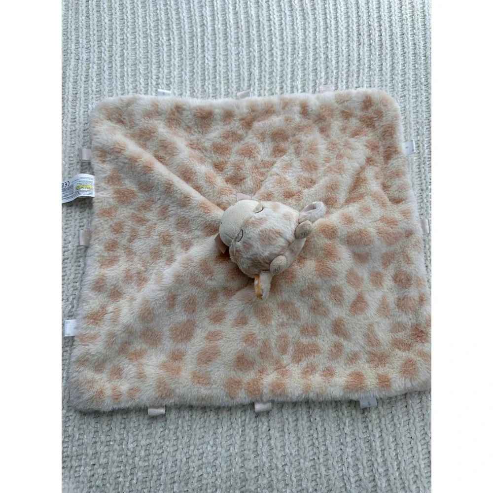 Kellytoy Giraffe Security Blanket‎ Plush Lovey Tan Spotted Tags 14x14 Nursery